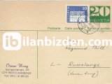İSVİÇRE 1972 DAMGALI POSTA KARTI