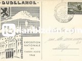 LUKSEMBURG DAMGALI 1946 ULUSAL POSTA PULLARI SERGİSİ POSTA KARTI