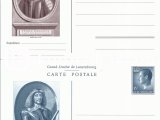 LUKSEMBURG DAMGASIZ GRAND DUKE JEAN 2'Lİ POSTA KARTI 10'AR ADET