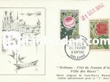 FRANSA 1962 GÜL KÜLTÜRÜ FDC KART ÜZERİNDE