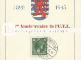 LÜKSEMBURG 1945 UNİON DES TİMBROPHİLES DE LUXEMBOURG KARTMAXİMUM
