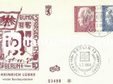 ALMANYA (BERLİN) 1964 BAŞKAN HEİNRİCH LÜBKE'NİN YENİDEN SEÇİLMESİ FDC