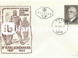 AVUSTURYA 1967 DR. KARL SCHÖNHERR'İN DOĞUMUNUN 100.YILI FDC