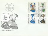 LİECHTENSTEİN 1966 ŞEHİR ARMALARI FDC