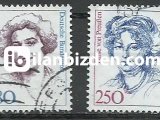 ALMANYA (BATI) 1989 DAMGALI ÜNLÜ KADINLAR SERİSİ 3