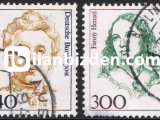 ALMANYA (BATI) 1989 DAMGALI ÜNLÜ KADINLAR SERİSİ 4