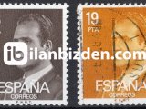 İSPANYA 1980 DAMGALI KRAL I. JUAN CARLOS SÜREKLİ SERİ