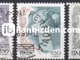 İTALYA 1998 DAMGALI  SANATTA KADIN SÜREKLİ SERİ