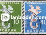ALMANYA (BATI) 1958 DAMGALI AVRUPA CEPT SERİSİ
