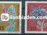 ALMANYA (BATI) 1963 DAMGALI FLORA VE FİLATELİ SERİSİ