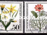 ALMANYA (BERLİN) 1980 DAMGALI YARDIM PULLARI BİTKİLER SERİSİ