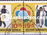 ALMANYA (DOĞU) 1962 DAMGALI HELSİNGFORS GENÇLİK FESTİVALİ SERİSİ