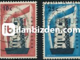 HOLLANDA 1956 DAMGALI AVRUPA CEPT SERİSİ