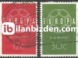 HOLLANDA 1959 DAMGALI AVRUPA CEPT SERİSİ