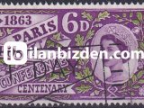 İNGİLTERE 1963 DAMGALI PARİS BİRİNCİ ULUSLARARASI POSTA KONFERANSI'NIN 100.YILI SERİSİ
