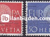 İSVİÇRE 1960 DAMGALI AVRUPA CEPT SERİSİ