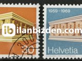 İSVİÇRE 1969 DAMGALI AVRUPA CEPT SERİSİ