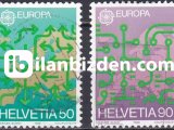İSVİÇRE 1988 DAMGALI AVRUPA CEPT SERİSİ