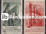 İTALYA 1955 DAMGALI ROMA 4.DÜNYA PETROL KONGRESİ SERİSİ