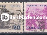 İTALYA 1970 DAMGALI GARİBALDİ’NİN DİJON SAVAŞI SIRASINDA FRANSA –PRUSYA SAVAŞINA KATILMASININ 100. YILI SERİSİ
