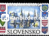SLOVAKYA 1998 DAMGALI SLOVAKYA CUMHURİYETİ’NİN 5.YILI SERİSİ