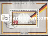 ALMANYA (BATI) 1974 POSTA DAMGALI CUMHURİYETİN 25. YILI BLOKU