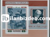 AJMAN 1971 DAMGASIZ ALBERT SCHWEİTZER HATIRASI BLOKU