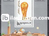 MOĞOLİSTAN 1990 DAMGASIZ İTALYA DÜNYA FUTBOL KUPASI BLOKU