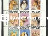 TANZANYA 1994 YIKANMIŞ DAMGASIZ KÖPEKLER BLOKU