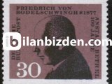 ALMANYA (BATI) 1967 DAMGASIZ FRİEDRİCH VON BODELSCHWİNG SERİSİ