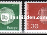 ALMANYA (BATI) 1970 DAMGASIZ AVRUPA CEPT SERİSİ