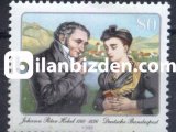ALMANYA (BATI) 1985 DAMGASIZ ŞAİR JOHANN PETER HEBEL’İN DOĞUMUNUN 225. YILI SERİSİ