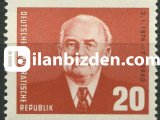 ALMANYA (DOĞU) 1961 DAMGASIZ WİLHELM PİECK'İN DOĞUMUNUN 85. YILI SERİSİ