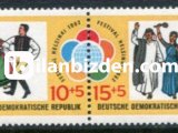 ALMANYA (DOĞU) 1962 DAMGASIZ HELSİNGFORS GENÇLİK FESTİVALİ SERİSİ