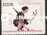 ALMANYA (DOĞU) 1966 DAMGASIZ VİETNAM SAVAŞI SERİSİ