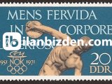 ALMANYA (DOĞU) 1971 DAMGASIZ DDR OLİMPİYAT KOMİTESİ’NİN 20. YILI SERİSİ