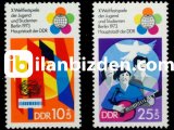 ALMANYA (DOĞU) 1973 DAMGASIZ DÜNYA GENÇLİK KONGRESİ SERİSİ