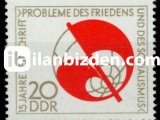 ALMANYA (DOĞU) 1973 DAMGASIZ PROBLEME FRİEDENES UND DES SOZİALİSMUS DERGİSİ'NİN 15. YILI DES SERİSİ