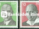 ALMANYA (DOĞU) 1976 DAMGASIZ EMEK HAREKETİ ÜNLÜ KİŞİLER SERİSİ