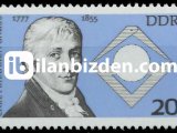 ALMANYA (DOĞU) 1977 DAMGASIZ FRİEDRİCH GAUSS’UN DOĞUMUNUN 200. YILI SERİSİ