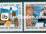 ALMANYA (DOĞU) 1980 DAMGASIZ ROSTOCK'TA 18. İŞÇİ BAYRAMI SERİSİ