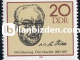 ALMANYA (DOĞU) 1983 DAMGASIZ OTTO NUSCHKE’NİN DOĞUMUNUN 100. YILI SERİSİ