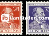 ALMANYA (ORTAK MÜTTEFİKLER TARAFINDAN İSTİLA EDİLEN BÖLGE)) 1947 DAMGASIZ ŞARNİYERLİ HEİNRCH VON STEPHAN ANITI SERİSİ