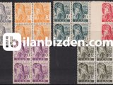 ALMANYA (SAAR) 1947 DAMGASIZ MADENCİ DÖRTLÜ BLOK SERİ