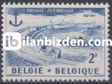 BELÇİKA 1957 DAMGASIZ BRÜGGE-ZEBRÜGGE'NİN 50.YILI SERİSİ