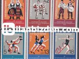 BULGARİSTAN 1974 DAMGASIZ SPARTAKYA SANAT FESTİVALİ SERİSİ