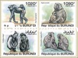 BURUNDİ 2011 DAMGASIZ PRİMATLAR SERİSİ