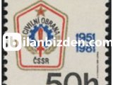ÇEKOSLAVAKYA 1981 DAMGASIZ ULUSAL SAVUNMA SERİSİ I