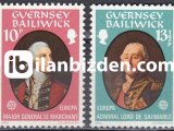 GUERSNEY 1980 DAMGASIZ AVRUPA CEPT ÜNLÜ KİŞİLER SERİSİ