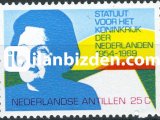 HOLLANDA ANTİLLERİ 1969 DAMGASIZ HOLLANDA KRALLIĞI'NIN 15.YILI SERİSİ